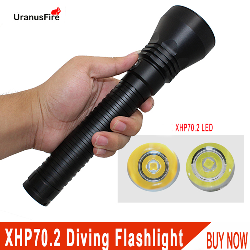 Dive Flashlight 5000 Lumens Underwater - Uranusfire xhp70.2 diving flashlight 5000 Lumens