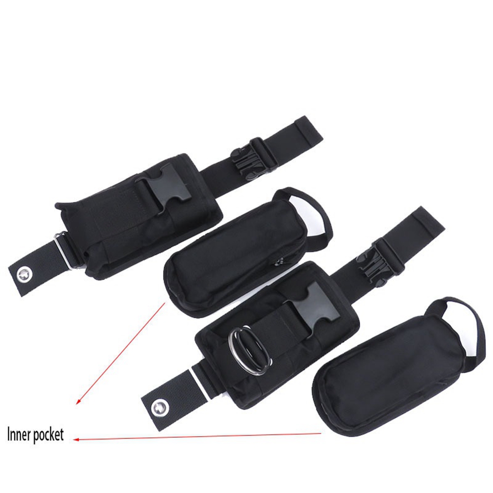 Scuba Weight Belt Pocket Quick Release - A65G-New 2Pcs Spare Black 1680D Nylon