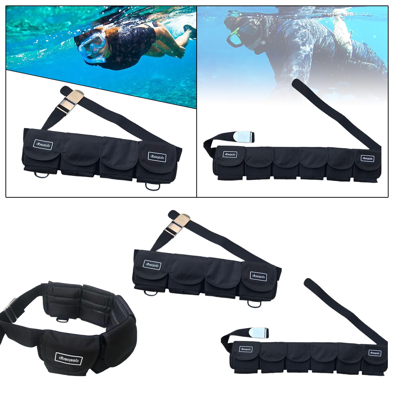 Scuba Weight Belt Pocket Quick Release - Webbing Weight Pouch Belt Durable Adjustable