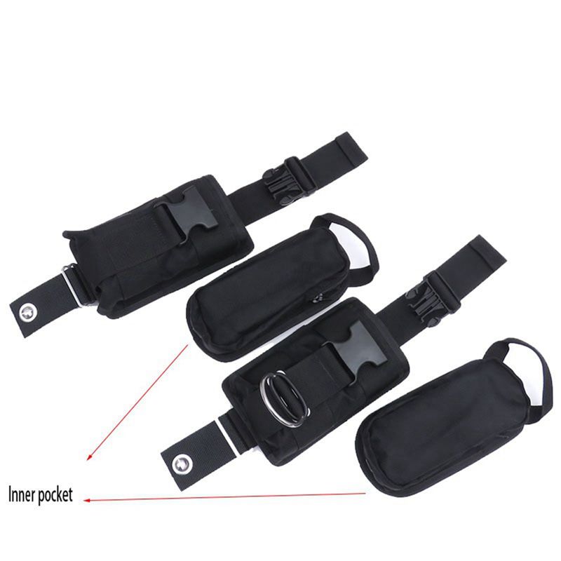 New 4Pcs Spare Black 1680D Nyl - Scuba Weight Belt Pocket Quick Release review and price